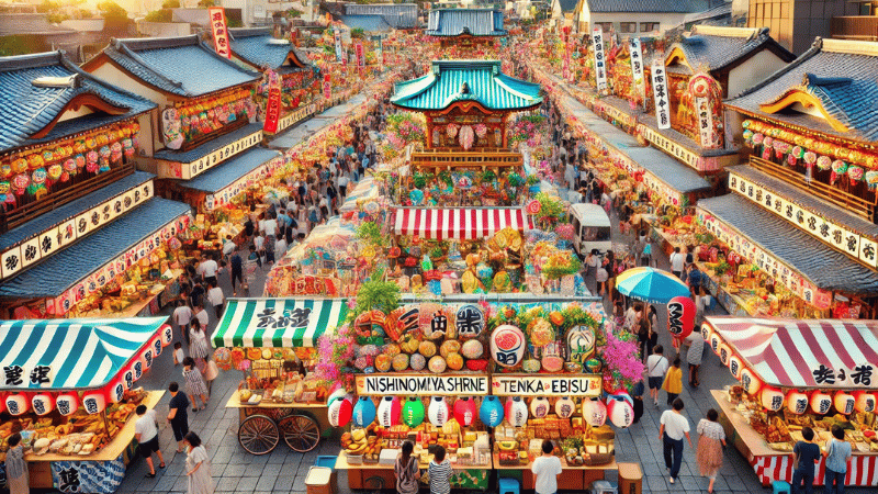 西宮神社 えびす参拝時間や屋台について